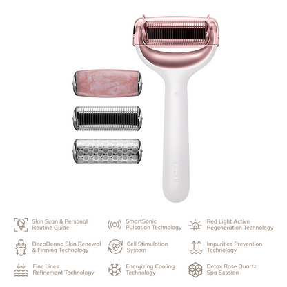 Geske SmartAppGuided™ MicroNeedle Face &amp; Body Roller (9 in 1)
