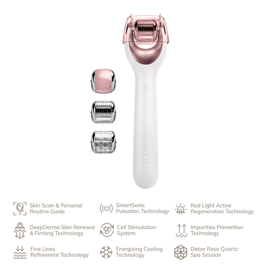 Geske SmartAppGuided™ MicroNeedle Face Roller (9 in 1)