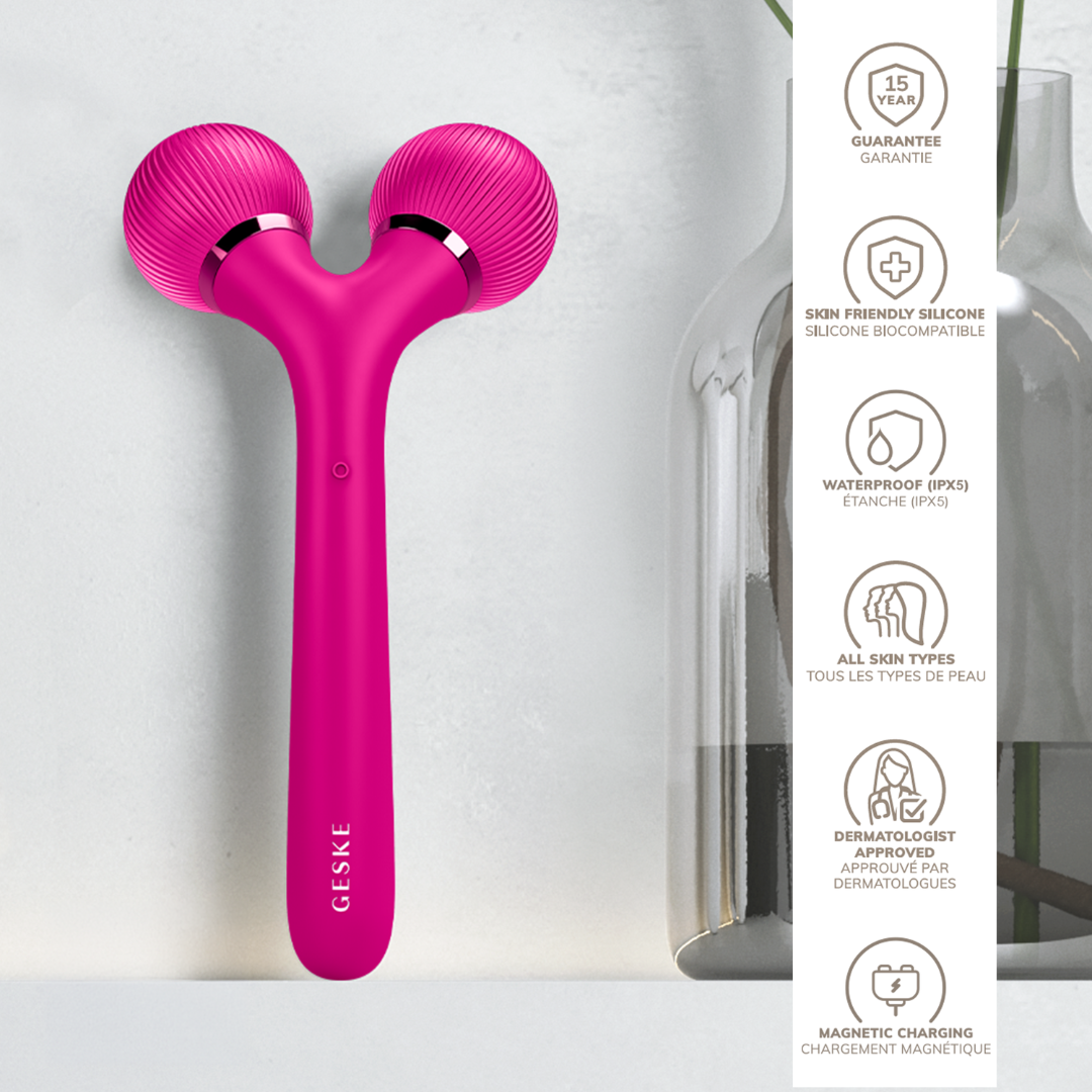 Geske SmartAppGuided™ Sonic Facial &amp; Body Roller (4 in 1)