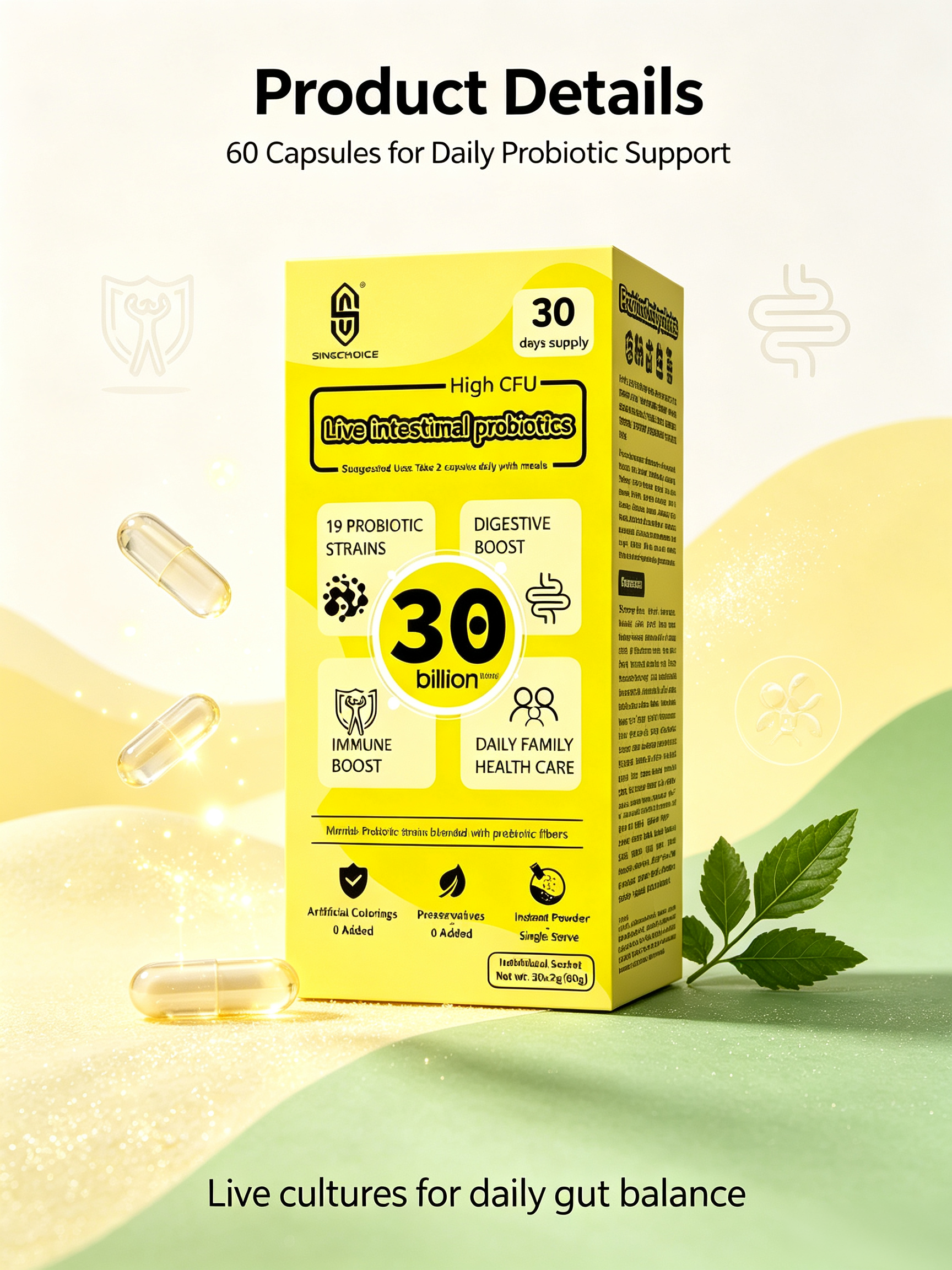 SINGCHOICE Live Intestinal Probiotics
