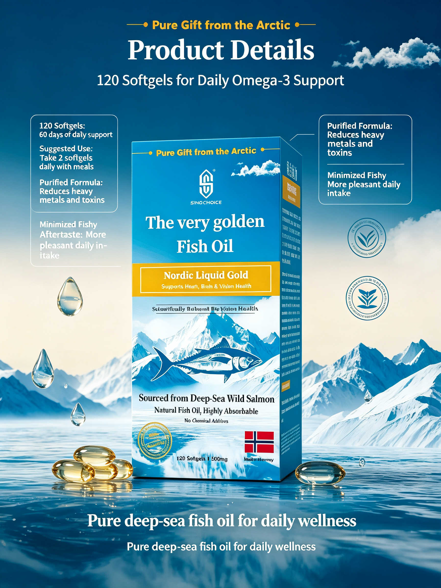 SINGCHOICE Golden Fish Oil 120S
