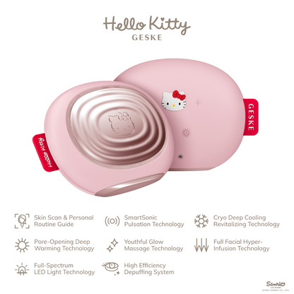 Hello Kitty Geske SmartAppGuided™ Sonic Warm &amp; Cool Mask | 8 in 1