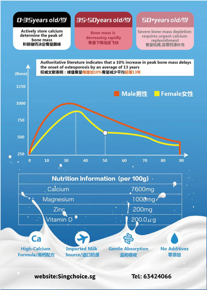 SINGCHOICE Pure Milk Calcium Tablets