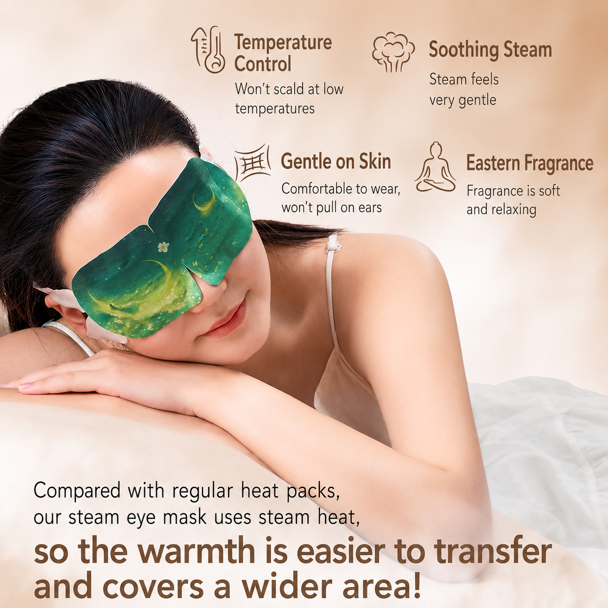 ZHUBEN AROMATHERAPY SUMMER BLOSSOM STEAM EYE MASK 7PCS