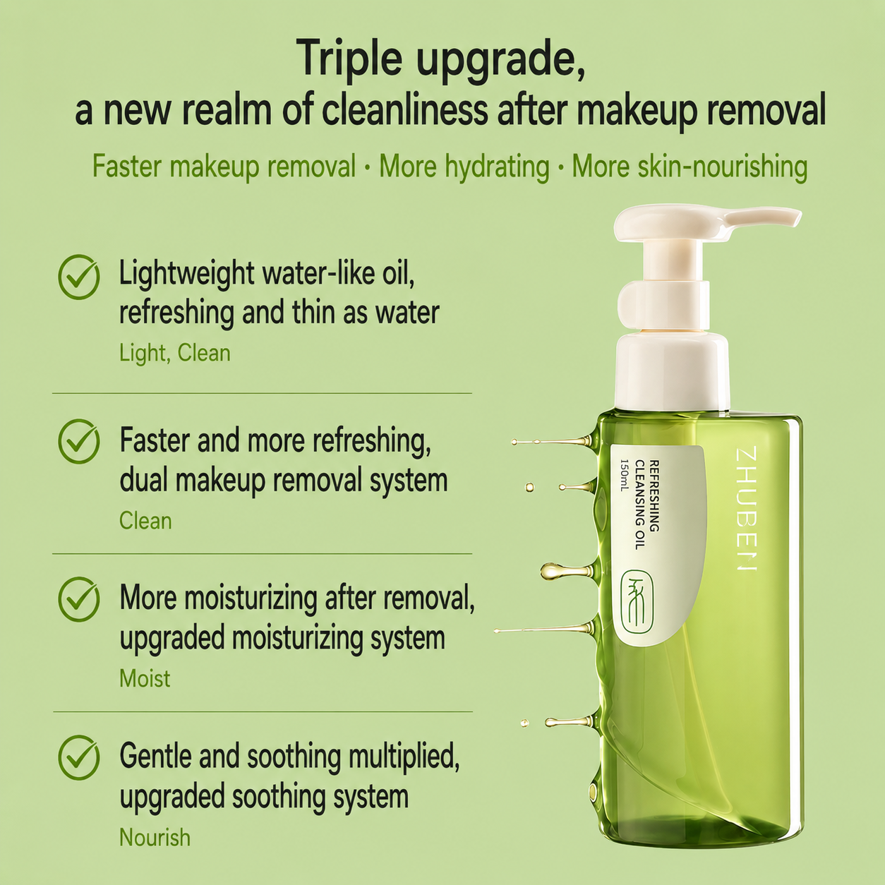 ZHUBEN REFRESHING CLEANSING OIL