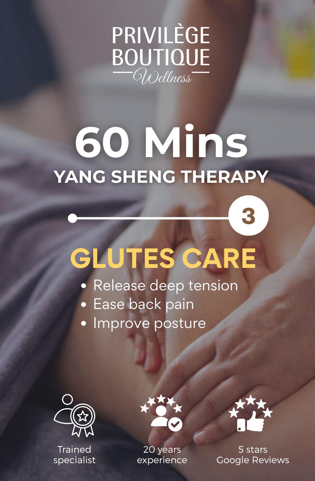 Privilege Boutique 1 FOR 1 Yang Sheng Massage $68